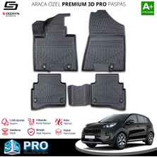 S-Dizayn Kia Sportage 3D Pro Havuzlu Paspas 2016-2021 A+ Kalite