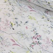 Tekin's Home Sarı Serçe Desenli Nevresimlik Poplin Kumaş Renk: Sarı 240 cm Genişlik