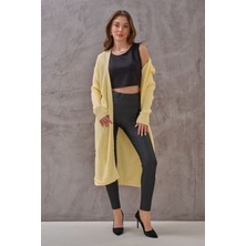 SHUGAA Kadın  Pamuk Triko Uzun Hırka