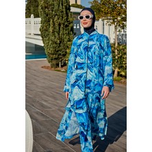 Remsa Mayo Remsa Tesettür Mayo Üzerine Tek Kaftan Kimono Pareo RP010 Nil