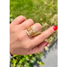 Defne Silver Bety Kare Yüzük