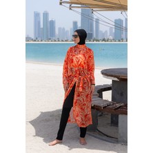 Remsa Mayo Remsa Tesettür Mayo Üzerine Tek Kaftan Kimono Pareo RP007 Melis