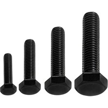 Akdeniz DIN933 M20 45 mm Siyah Cıvata 20 Adet