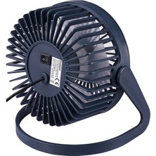 Everest EFN-505 360 Derece Dönüş  Taşınabilir Mini Masaüstü Lacivert USB Fan Vantilatör