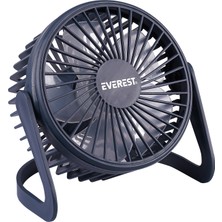 Everest EFN-505 360 Derece Dönüş  Taşınabilir Mini Masaüstü Lacivert USB Fan Vantilatör