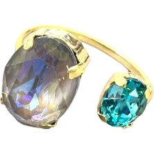 Defne Silver Swarovski Luna Yüzük