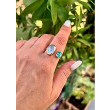 Defne Silver Swarovski Luna Yüzük
