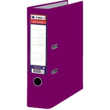 Tigra Classic Mor Plastik Klasör 1 Adet Geniş Ofis Büro Klasörü 80 mm Kapasite 28.5 x 31.8 cm