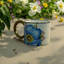 Home Mien Premium Halka Kulplu 6lı Set Flower Kupa Fincan
