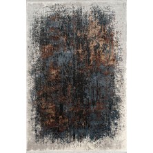 Royal Halı Bearny TD03B Lacivert Vizon Viskon Akrilik Yumuşak Dokulu Modern Eskitme Halı