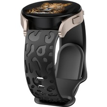 Alstrap Samsung Galaxy Watch Active 2/gear Sport/s2 Classic/watch 3 41MM Uyumlu Leopar Desenli Siliko Kordon