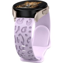 Alstrap Samsung Galaxy Watch Active 2/gear Sport/s2 Classic/watch 3 41MM Uyumlu Leopar Desenli Siliko Kordon