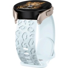 Alstrap Samsung Galaxy Watch Active 2/gear Sport/s2 Classic/watch 3 41MM Uyumlu Leopar Desenli Siliko Kordon