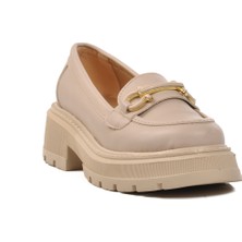 Ayakmod Poliüretan Bej Cilt Kadın Günlük Ayakkabı