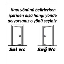 Kaizen Kapı Kolu Piramit Siyah Aynalı Wc-Banyo Sol Yön