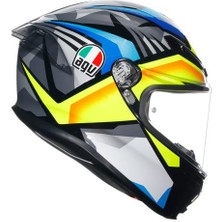 AGV Agv K6 S Joan Black Blue Yellow Kapalı Kask