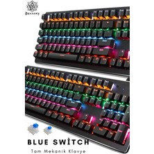 G-Technology Siyah Rgb Mekanik Klavye - Mavi Switch, 9 Aydınlatma Modlu, Blue Switch Oyun ve E-Spor Klavyesi