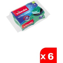 Vileda Bulaşık Süngeri Oluklu Ultra Çizmez 2'li x 6 Paket