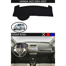 Honda Jazz 2002-2007 Için Uygun Torpido Koruma Halısı Siyah Kenar Renk Siyah