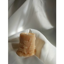 Viollet Art And Design Geyikli Silindir Mum-Yılbaşı Kütük Mum - Yılbaşı - Noel - Geyik - Mum