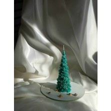 Viollet Art And Design Dekoratif  Çam Ağacı Mum Seti, Yeşil Mum Yılbaşı  Pine Tree Candle