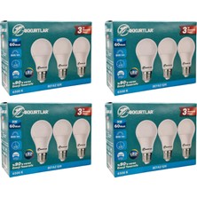 Akkurtlar Led Lamba 9W-60W 806 Lümen Beyaz Işık E-27 (12'li EKOPAKET )