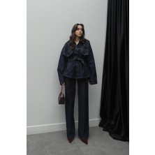Koyu Lacivert Denim Takım