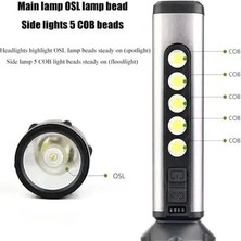 P-67 Power Led+5 Cob Ledli Şarjlı Alüminyun Kasa Fener