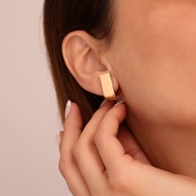 Nox Jewelry 925 Ayar Soru Işareti Temalı Hafif Parlak Tasarım Gümüş Küpe - E00268