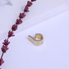 Nox Jewelry 925 Ayar Soru Işareti Temalı Hafif Parlak Tasarım Gümüş Küpe - E00268