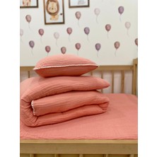 Gloyden Bebek Müslin Nevresim Takımı Pembe 100 x 150