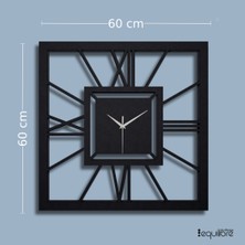 Equilibre Art Design Rimskie Dekoratif Metal Duvar Saati