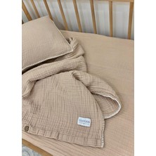 Gloyden Park Yatak Bebek Müslin Nevresim Takımı Bej 70X110