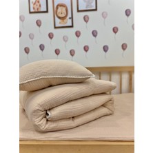 Gloyden Park Yatak Bebek Müslin Nevresim Takımı Bej 70X110