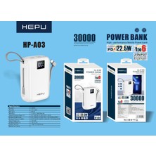 Hepu Hp A-03 30.000 Mah Power Bank 22.5W Pd Hızlı Şarj 1 To 6