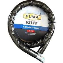 Yuma YM-752 Motorsiklet Kilidi Anahtarlı Körüklü Siyah ( Boy : 120 cm-Çap : 22 mm )