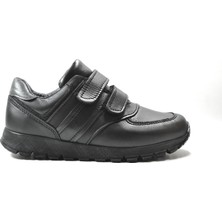 Onlo Ayakkabı 211  Deri Siyah Cırtlı Ortopedik Erkek Çocuk Okul Ayakkabı