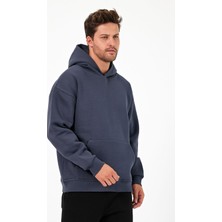 Bafatex Erkek Oversize 3 Iplik Kapşonlu Sweatshirt
