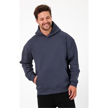 Bafatex Erkek Oversize 3 Iplik Kapşonlu Sweatshirt