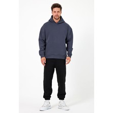 Bafatex Erkek Oversize 3 Iplik Kapşonlu Sweatshirt