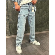 Bafatex Erkek Baggy Bol Kesim Kot Pantolon