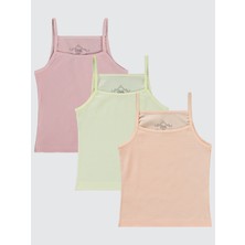 Civil Girls Kız Çocuk 3'lü Atlet Set 2-10 Yaş Somon