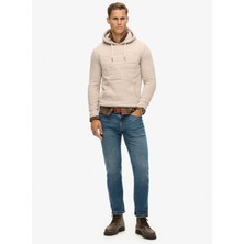 Superdry Kapüşon Yaka Gri Erkek Sweatshırt M2013696A7MO_EMBOSSED Vl Graphıc Ho