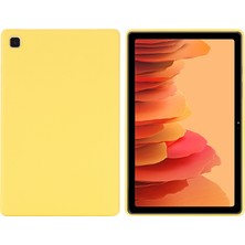 Seashell Digital Samsung Galaxy Tab A7 10.4 (2022/2020) Sıvı Silikon Damla Geçirmez Koruyucu Kapak Sarı Tablet Kılıfı (Yurt Dışından)