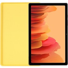 Seashell Digital Samsung Galaxy Tab A7 10.4 (2022/2020) Sıvı Silikon Damla Geçirmez Koruyucu Kapak Sarı Tablet Kılıfı (Yurt Dışından)