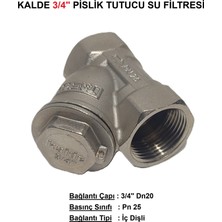 Kalde 3/4" Sarı / Krom Pislik Tutucu Su Filtresi DN20 - Threaded Strainer