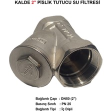 Kalde 2" Sarı / Krom Pislik Tutucu Su Filtresi DN50 - Threaded Strainer