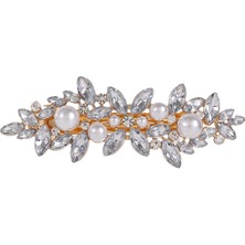 Muchen Zarif Mizaç Yaylı Kelepçe Alaşımlı Saç Kelepçesi Rhinestones Kore Versiyonu (Yurt Dışından)