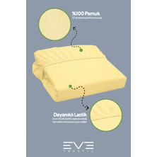 Eve Tekstil Doğal Pamuk Çift Kişilik Rainforce Kumaş Lastikli Çarşaf