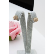 Latif Kuyumcu 14 Ayar Altın Küpe Vidalı Klips Taşlı Top Kadın Küpe LKKP1330